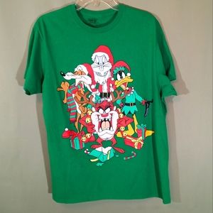 2 for $12-Mens Shirt Looney Tunes Christmas